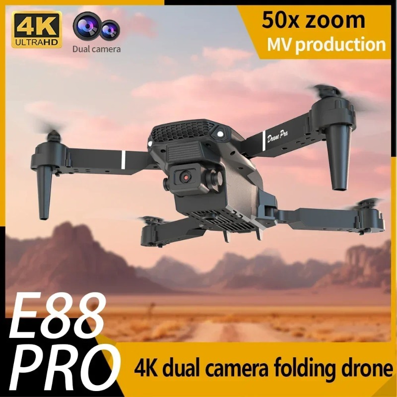 Drone Pro Rc Ufo - E88 Mini Drone 4K HD Camera