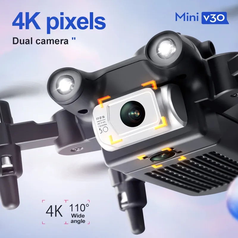 Mini V30 WiFi  With 4K HD Dual - Drone Rc Helicopter With Camera recension och pris