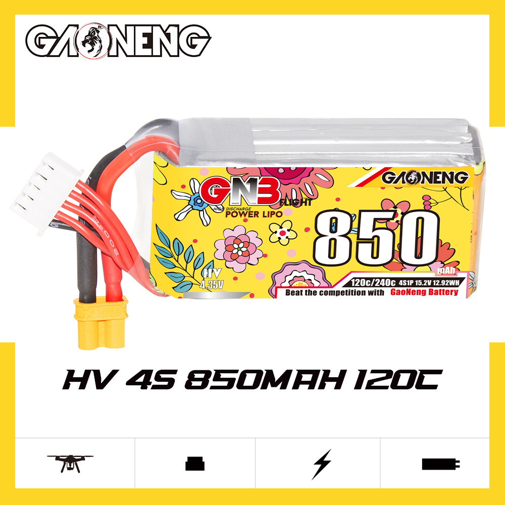 Upgraded GNB 4S 15.2V 850mAh L - Drone Carrera Rc recension och pris