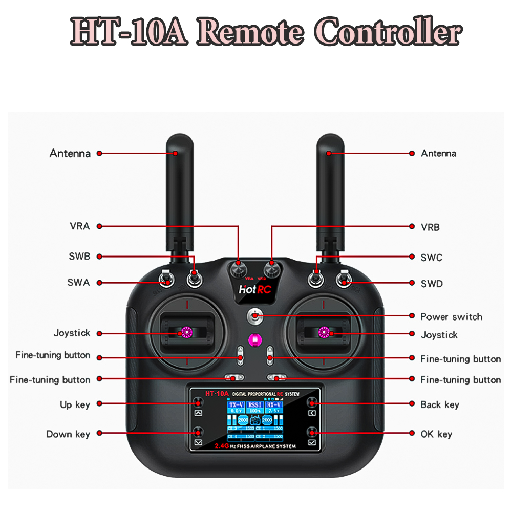 Hotrc Hot RC HT-10A HT10A 2.4G - Drone Rc Battery recension och pris