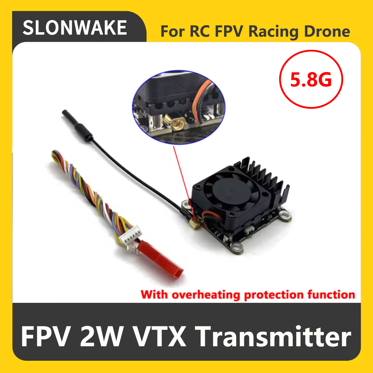SLONWAKE 5.8G 2000mW FPV VTX T - Rc Transmitter recension och pris
