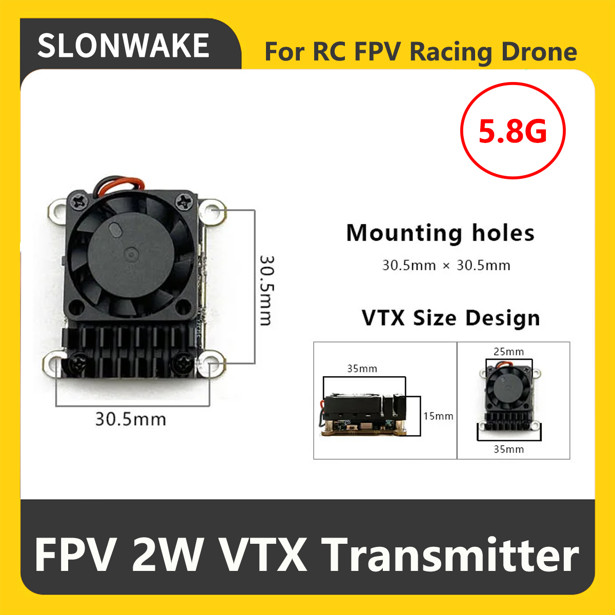 SLONWAKE 5.8G 2000mW FPV VTX T - Rc Transmitter recension och pris