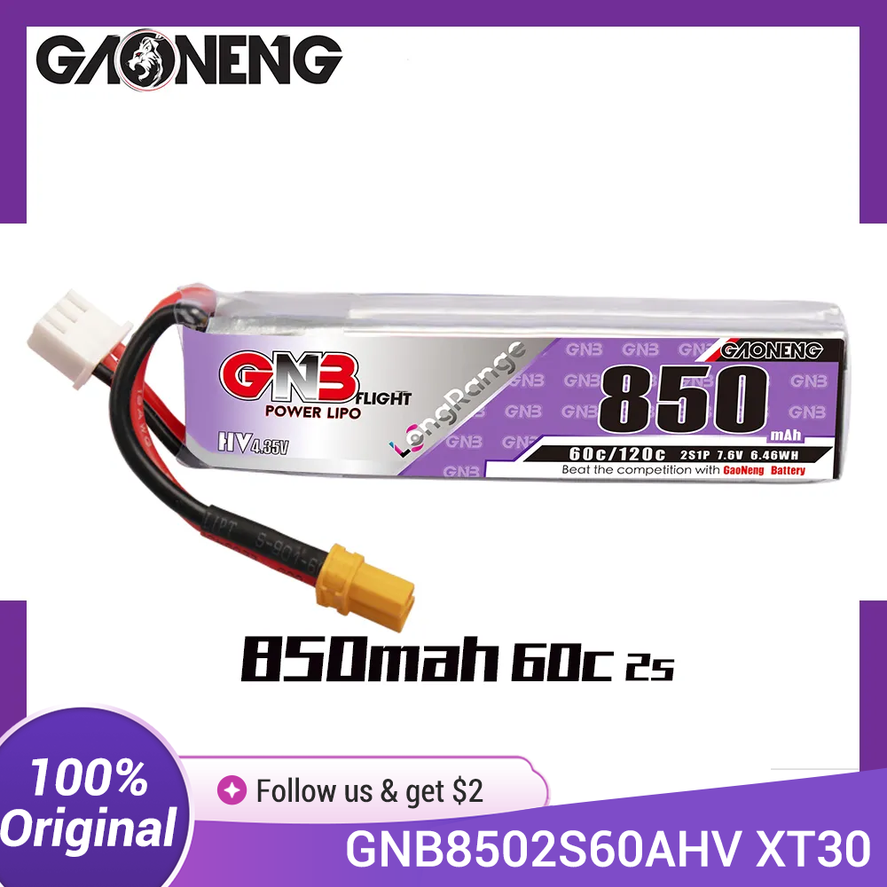 GAONENG GNB LiPo Battery 850mA - Drone Carrera Rc recension och pris