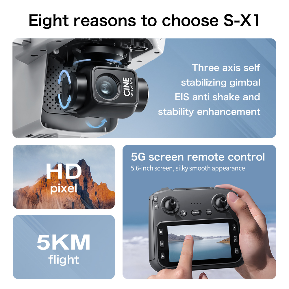 Top Deal S-X1 MAX GPS Drone 3  - Drone X1 Rc recension och pris